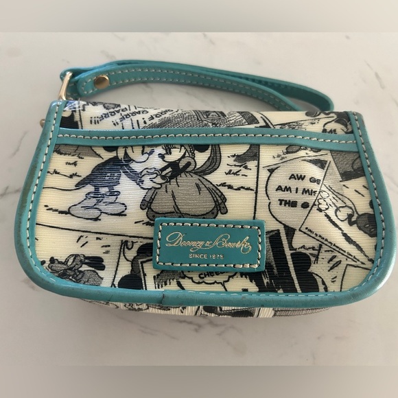 Dooney & Bourke Rare Disney Mickey Comic Strip Wristlet - EUC - Picture 8 of 12
